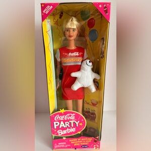 NEW 1998 Coca-Cola Party Barbie Doll Special Edition Mattel NIB